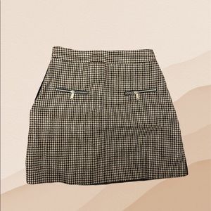 Zara houndstooth skirt